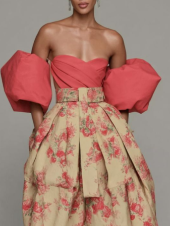 Off-shoulder Puff Sleeve Vest