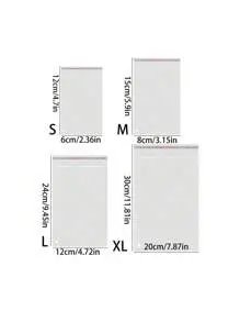 Transparent self-adhesive bag-double layer 5 wire-L size-100 pieces/bag