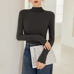 Product image of Women's Ruffled Hem Long Sleeve Slim-Fit Base Shirt
