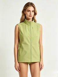 Product image of Softshell Vest, Fleece Lined, Windproof, Stand Collar, Zip Pockets