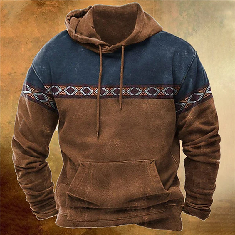 Main product image of Men's Long Sleeve Hooded Sweatshirt, Digital Print