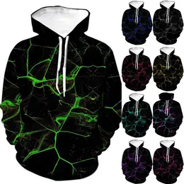 Product image of Men's Hooded Sweatshirt, 3D Digital Lightning Print