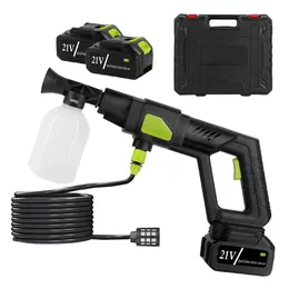 1Set Cordless Pressure Washer For Garden Portable Electric Power Washer High Pressure Water Sprayer 435PSI Car Washer Cleaner With 6 In 1 Nozzle Foam Bottle Filter 15000mAh 21V Battery And Charger