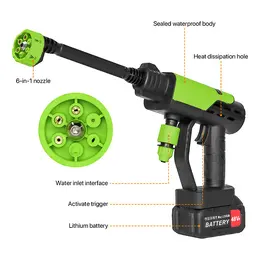 4000W Electric Pressure Washer Power Jet Washer 3626PSI Car Cleaner Gun With 2Battery