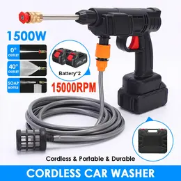 Product image of 1500W 60Bar 15000mAh Cordless Car Washer Spray Gun, 2 Batteries