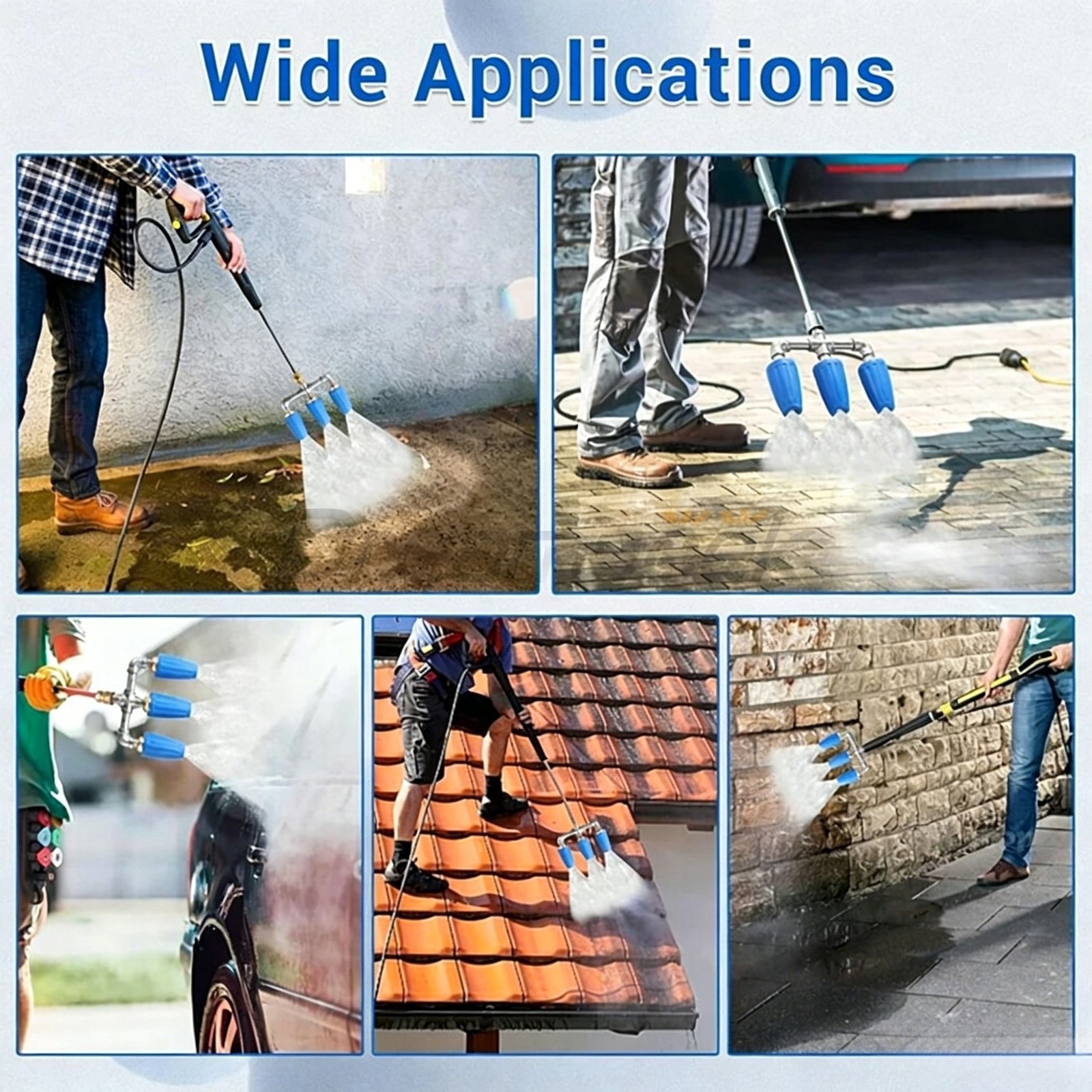 Main product image of Pressure Washer Triple Turbo Rotating Nozzle, 5000 PSI, 14 Quick Connect