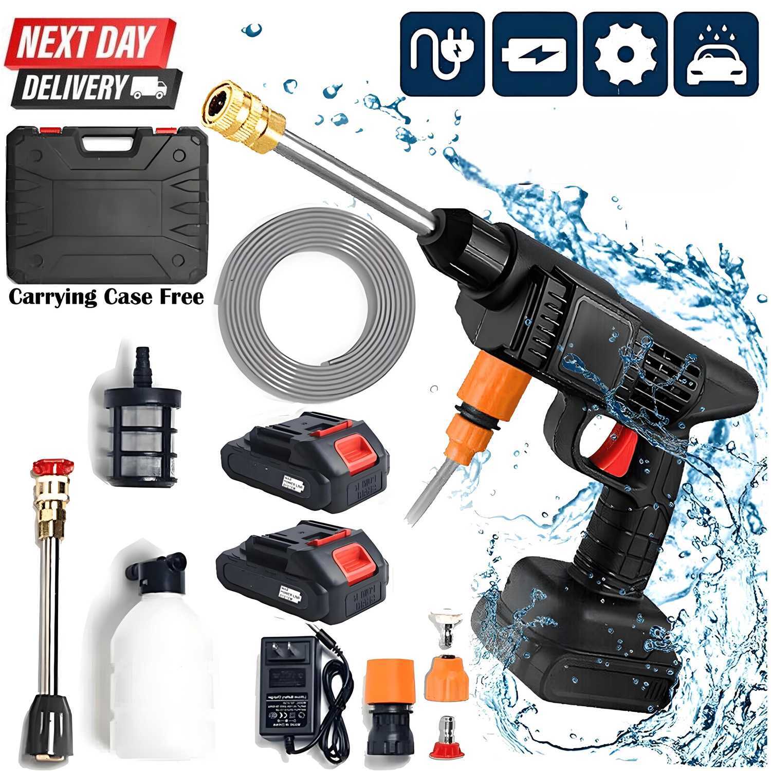 Main product image of 2 Battery Cordless High Pressure Car Washer Gun