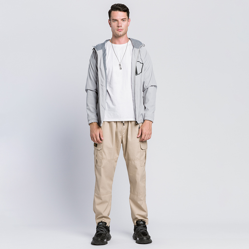 Striped Personality Pocket Men's Jacket Casual