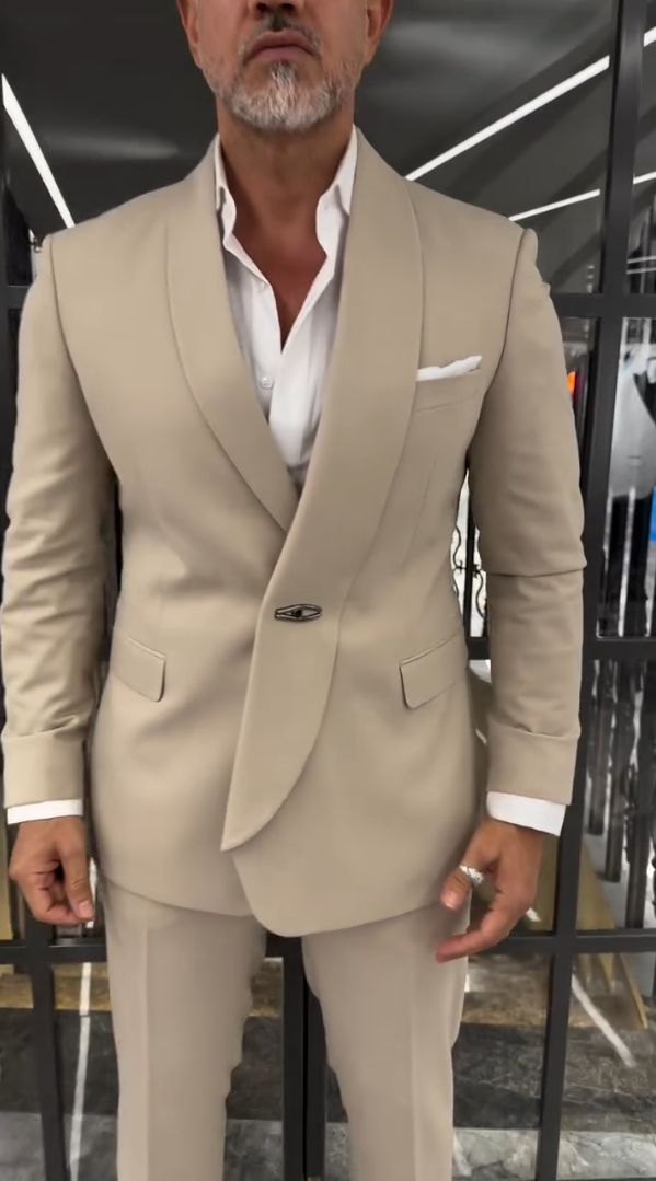 Shawl Collar Snap Button Jacket
