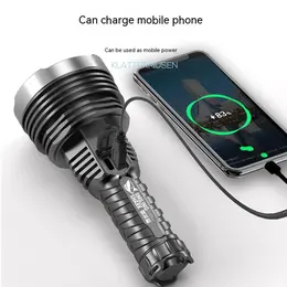 P90 Smooth Cup Long Shot Camping Cave Search Waterproof Strong Light Electric Display Rechargeable Flashlight