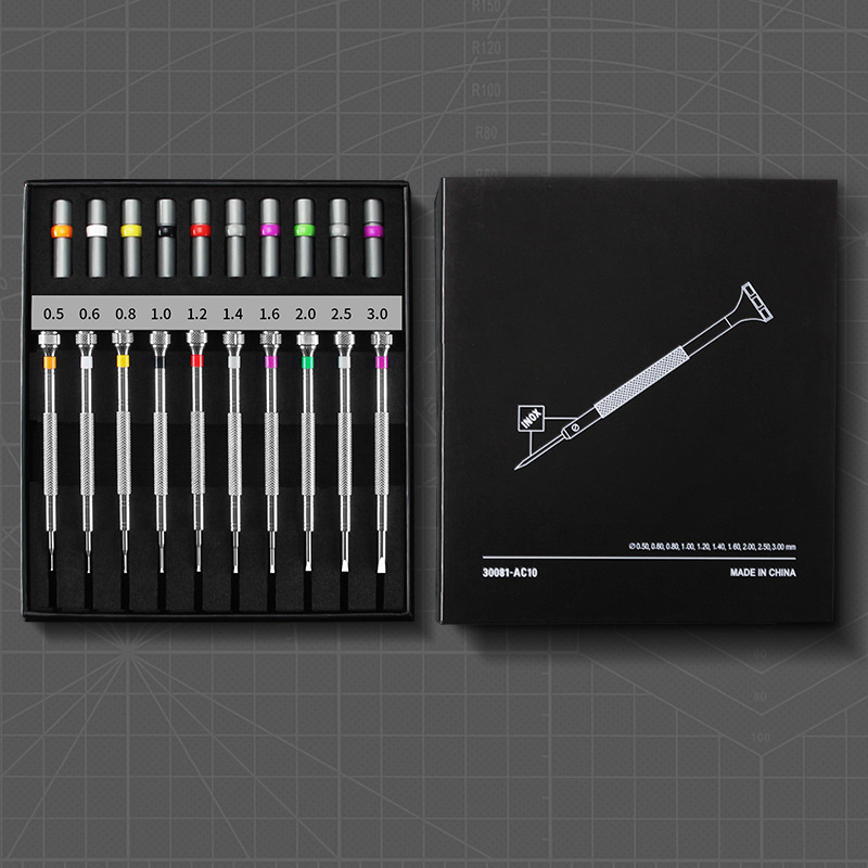 Repair Watch Hardware Tools Repair Watch Glasses Precision Cross And Straight Manual Screwdriver 10-piece Screwdriver