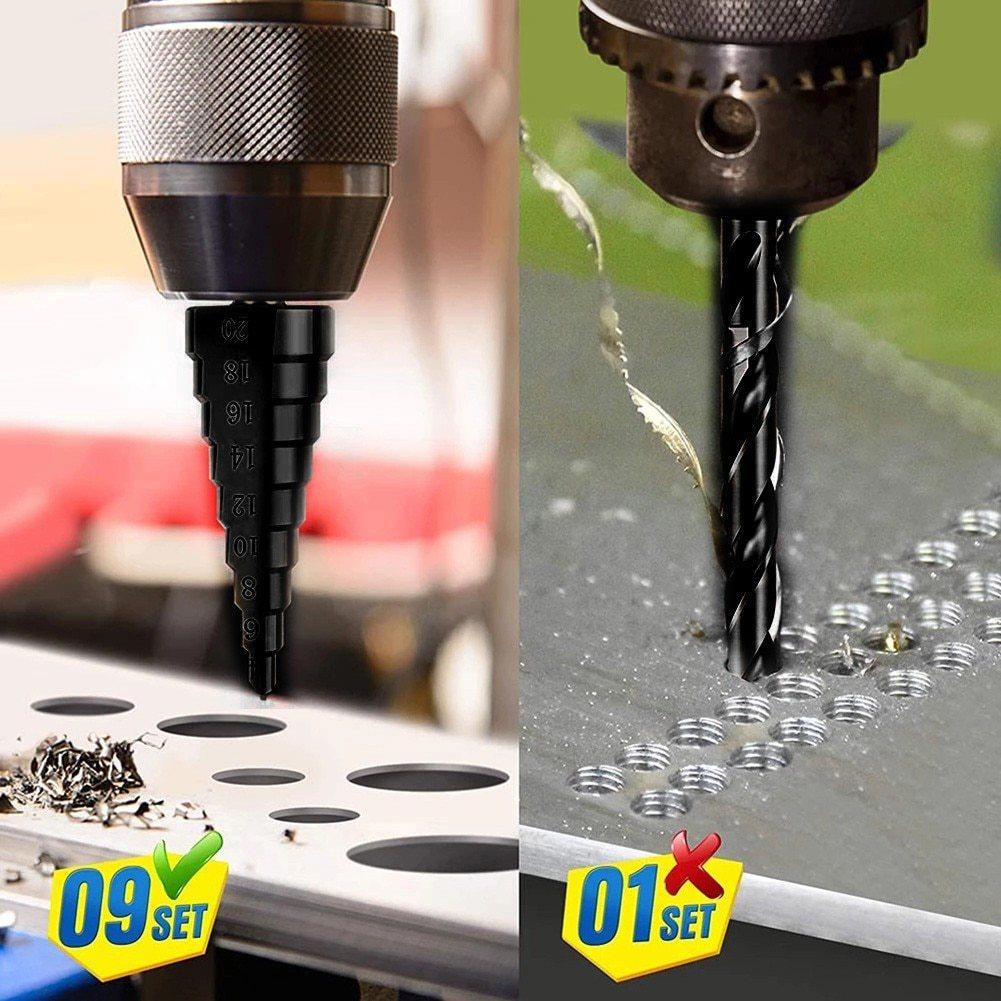 Black Three-piece Straight Slot Step Drill