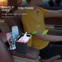 Armrest Box Multi-functional Tissue Box Hanging Sun Visor Storage Organizer Paper Cover Car Creative Special
