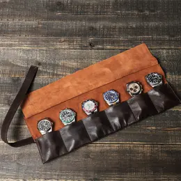 Top Layer Oil Wax Skin With Wrist Strap Binding Watch Bag