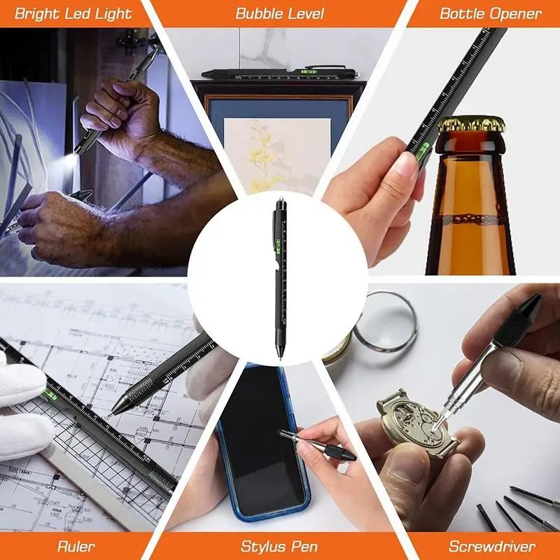 Outdoor Nine-in-one Multifunctional Bottle Opener Bracket Brush With LED Light