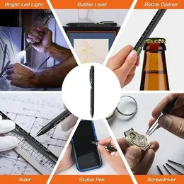 Outdoor Nine-in-one Multifunctional Bottle Opener Bracket Brush With LED Light