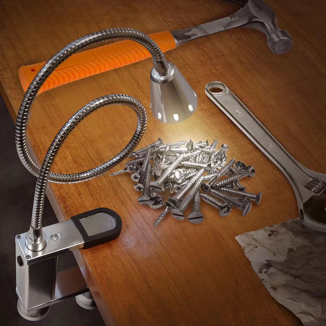 Aluminum Alloy Led Barbecue Lamp Head Rotatable Tail Strong Magnetic Work Light