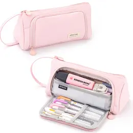 Large Capacity Canvas Minimalism Cute Stationery Case