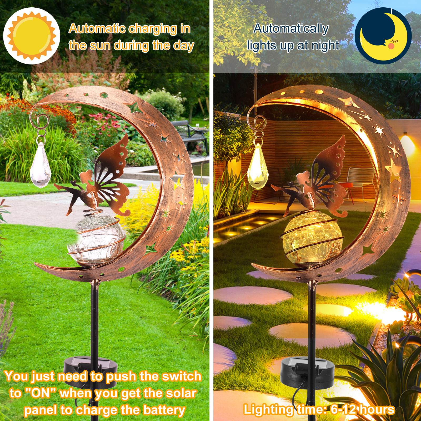 Solar FARCENT Ground Lamp Iron Outdoor