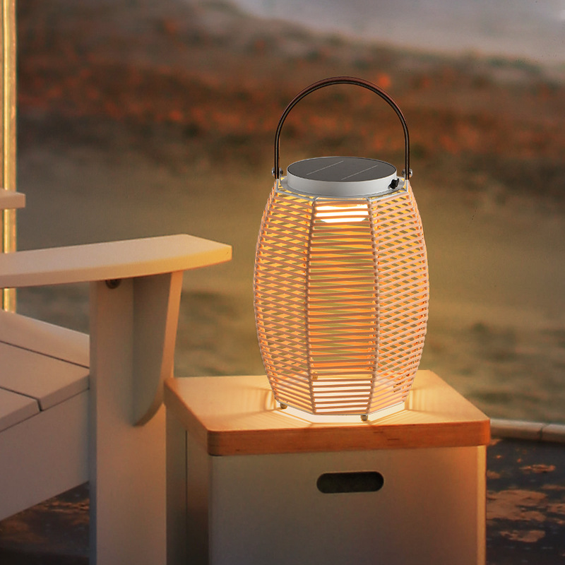 Outdoor Lamp Waterproof Courtyard Villa Garden Lamp Modern Minimalist Terrace Solar Woven Lamp