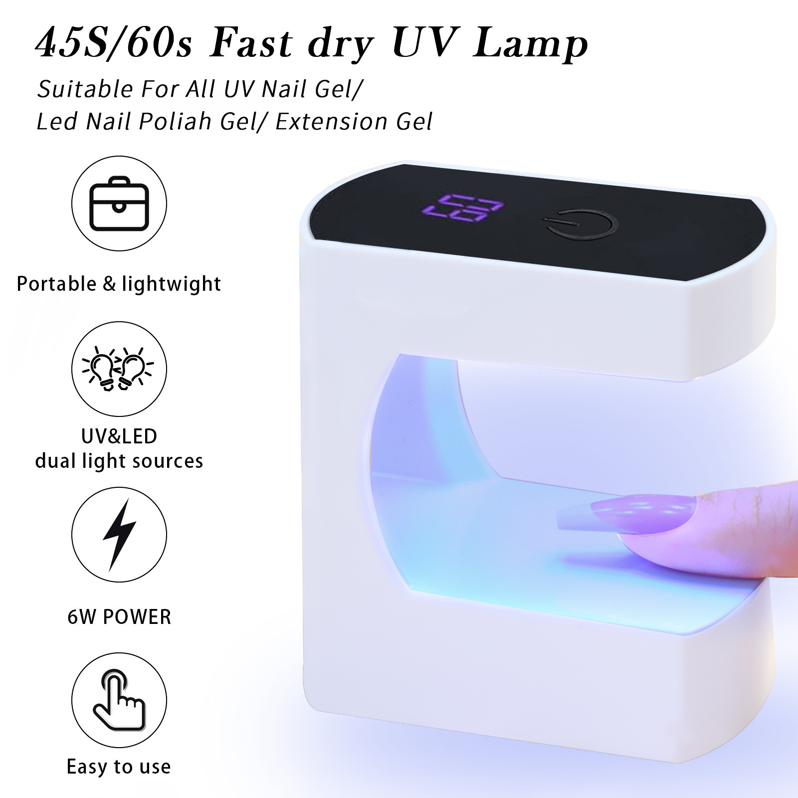 USB Mini Hot Lamp Small Q8 Nail Tip Lamp