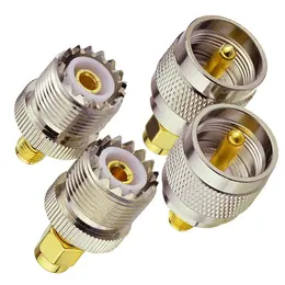 Product image of UHF Male PL259 Female Connector SO239 Four-piece Set SMASL16GPRS Intercom Male Motorcycle Fit Female