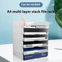Multi-layer Storage Box Office Desk Surface Panel A4 Folder Rack