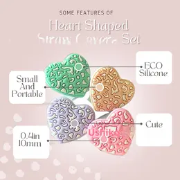 Dust Plug Love Leopard Print Straw Cover