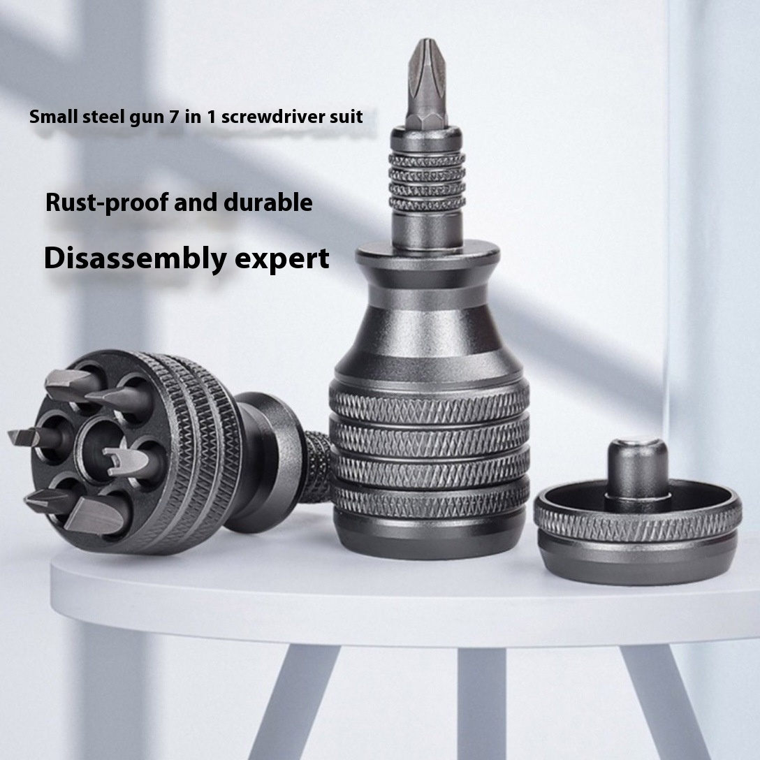 7-in-1 Aluminum Alloy Lock And Load Spray Multi-function Screwdriver Set