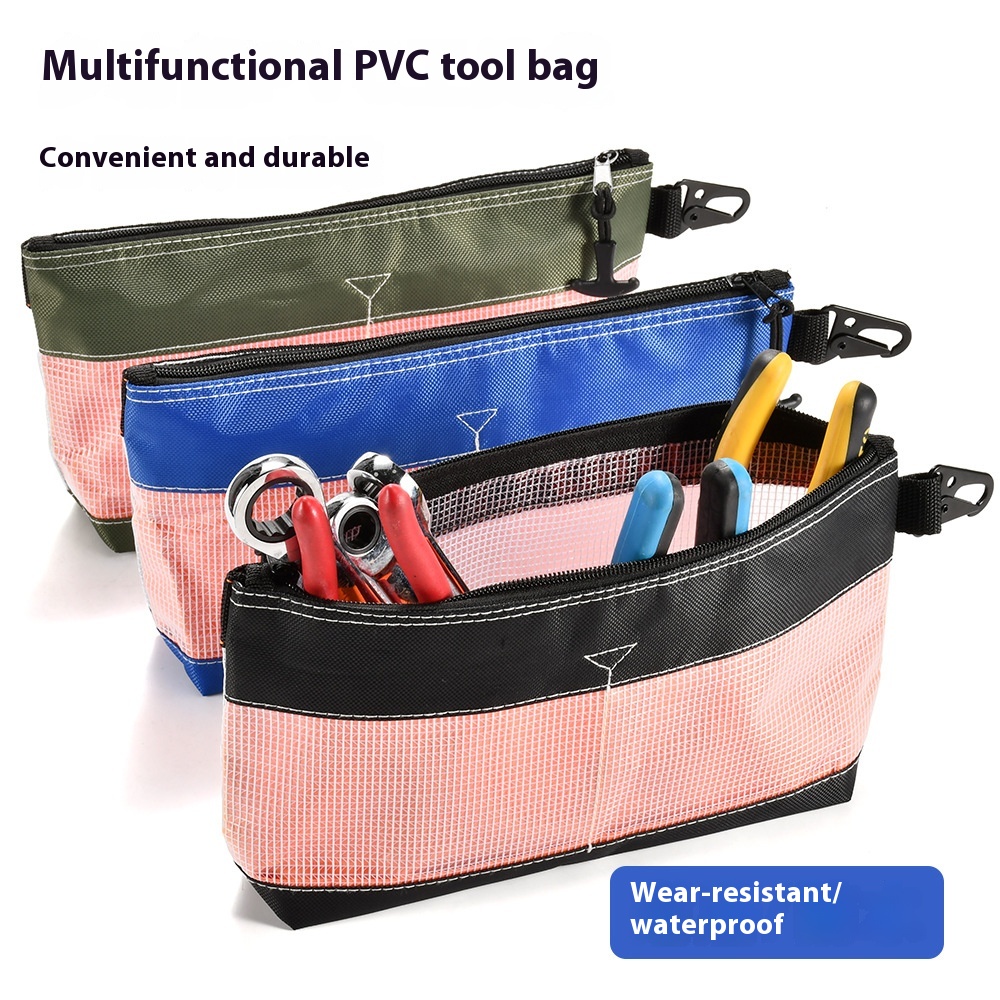 Transparent PVC Waterproof Anti-static Hardware Kit Portable Electrician Maintenance Kit Small Storage Bag