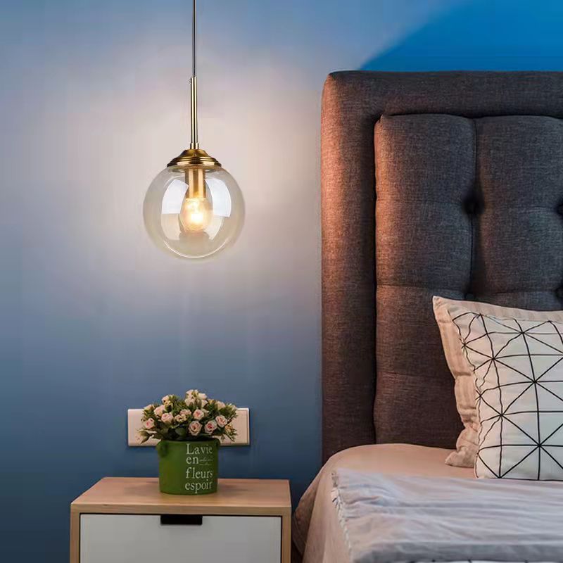 Simple Modern Round Glass Ball Chandelier