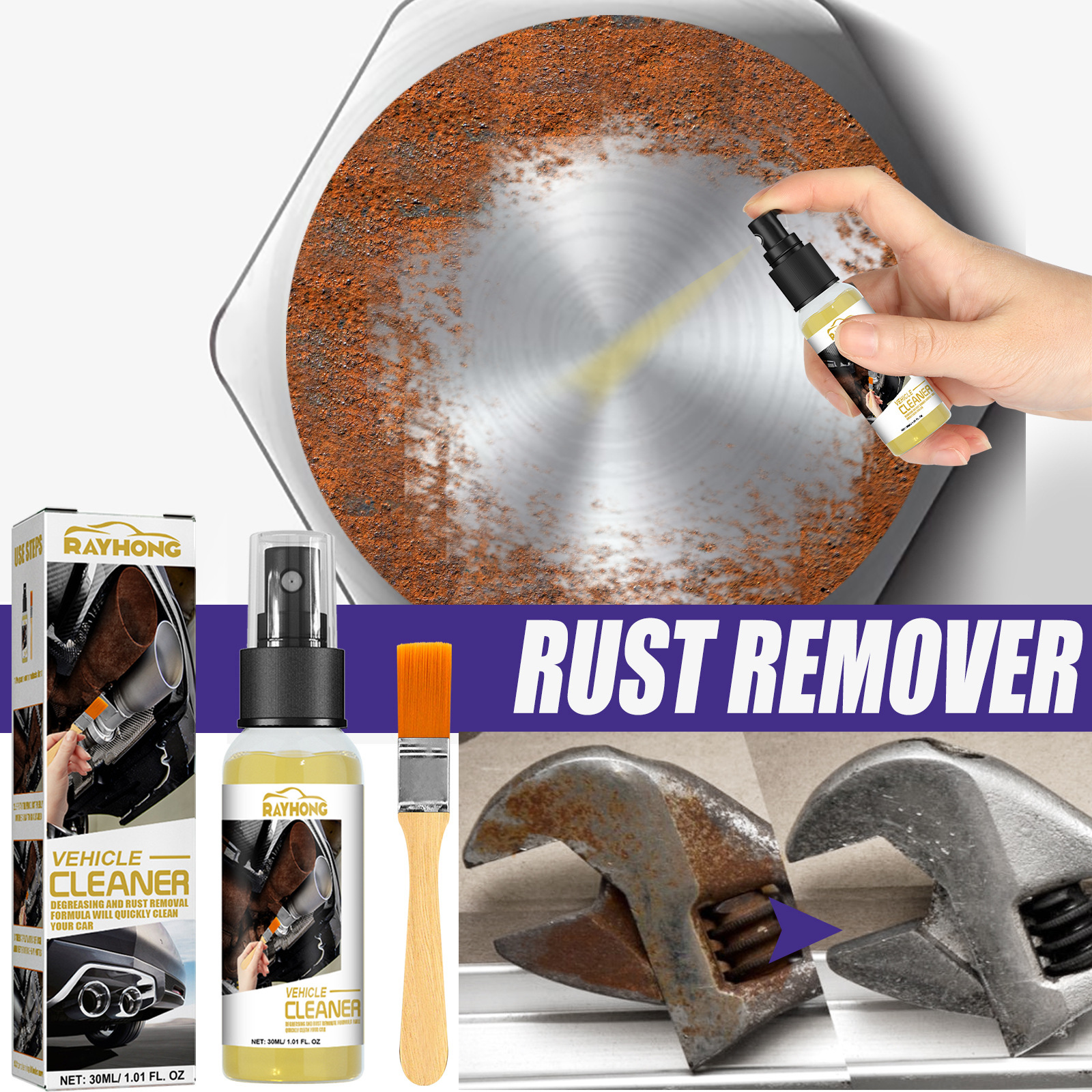 Multifunctional Wheel Hub Screw Lubrication Metal Steel Anti-rust Cleaning Brightening