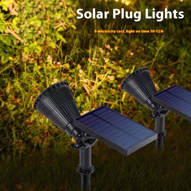 Outdoor Waterproof Super Bright Plug-in Landscape Courtyard Solar Spotlights