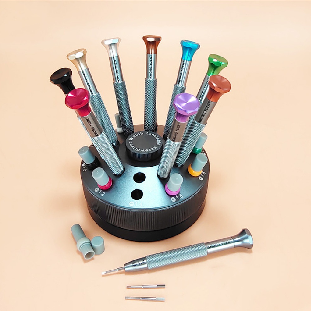 Repair Watch Thick Handle Precision Pure Screwdriver Turntable Suit