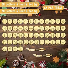 26 English Letters Carving Head Electric Soldering Iron Digital Heat Transfer Patch Head DIY Production Pyrography Head Package