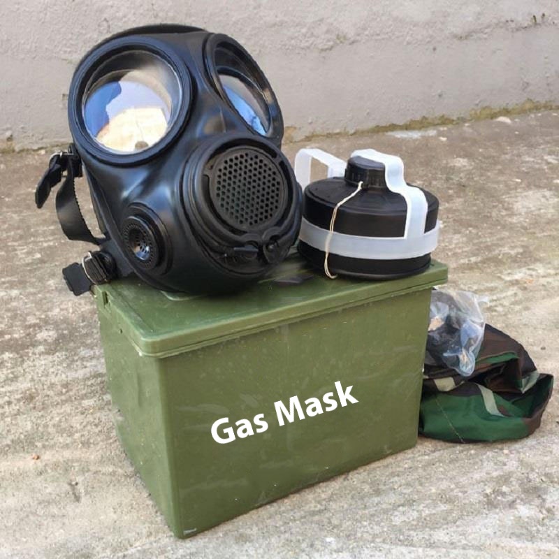 Anti-virus Smoke Biochemical Canister Drinking Water Anti-virus Full Face Mask Five-piece Set