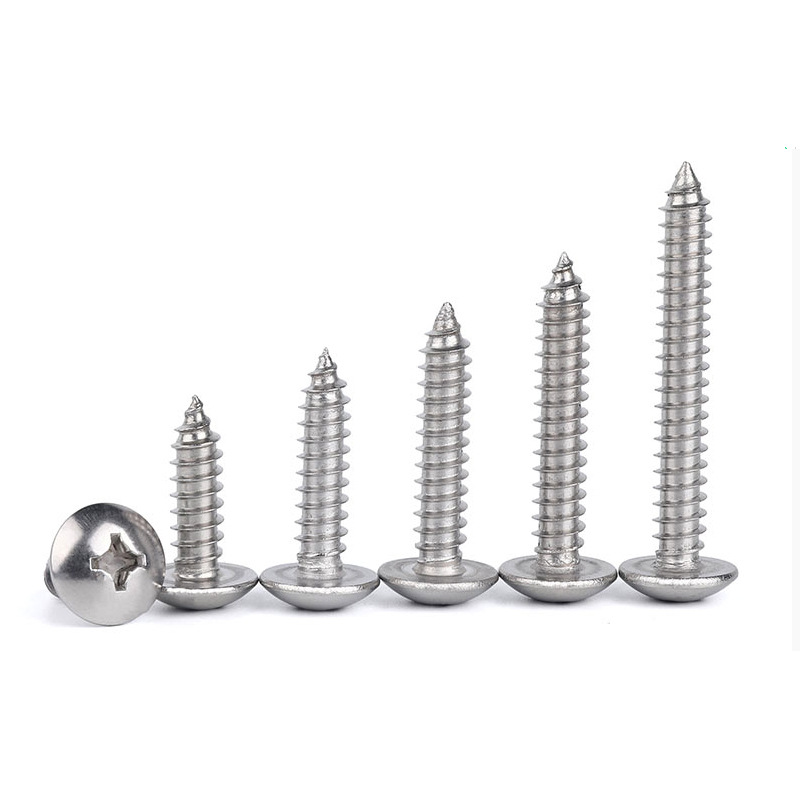 Stainless Steel Cross Big Head Self-tapping Screw Mushroom-shaped Haircut Round Head