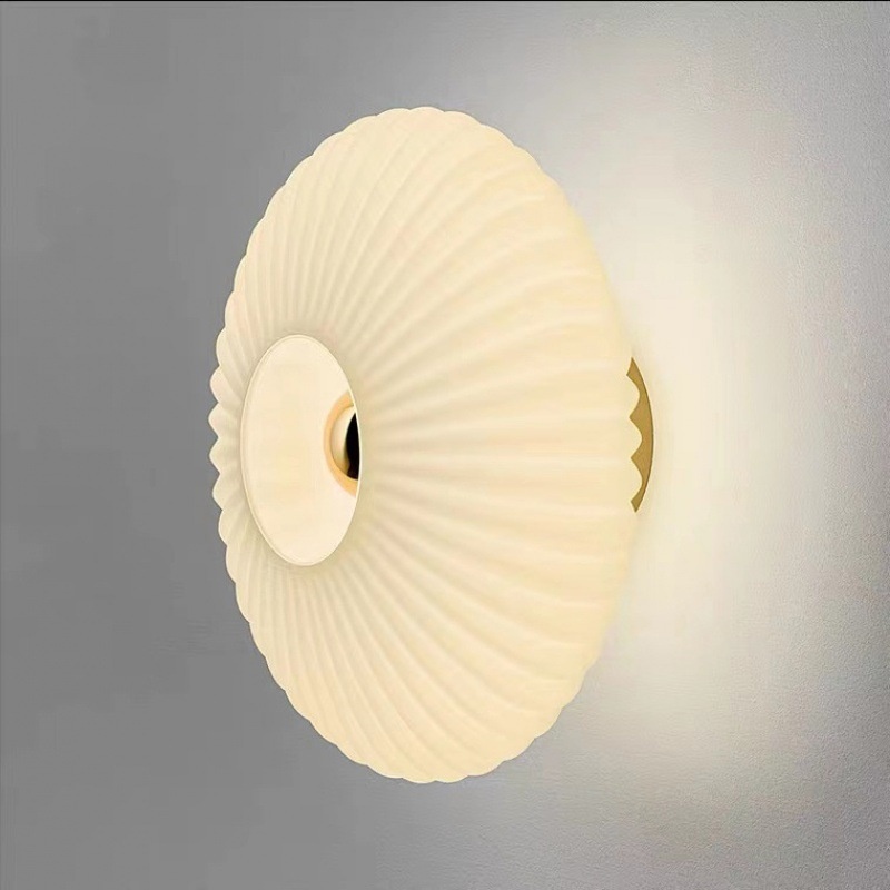 French-style Mid-ancient Bauhaus Glass Wall Lamp