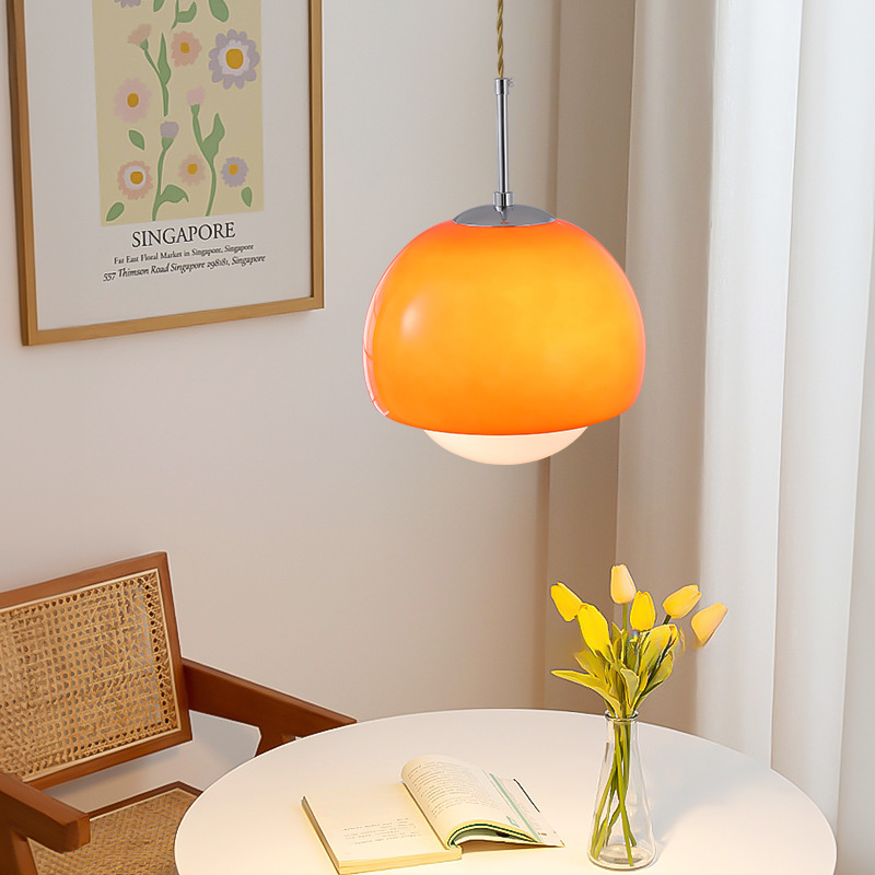 Vintage Glass Pendant Light Bar Counter