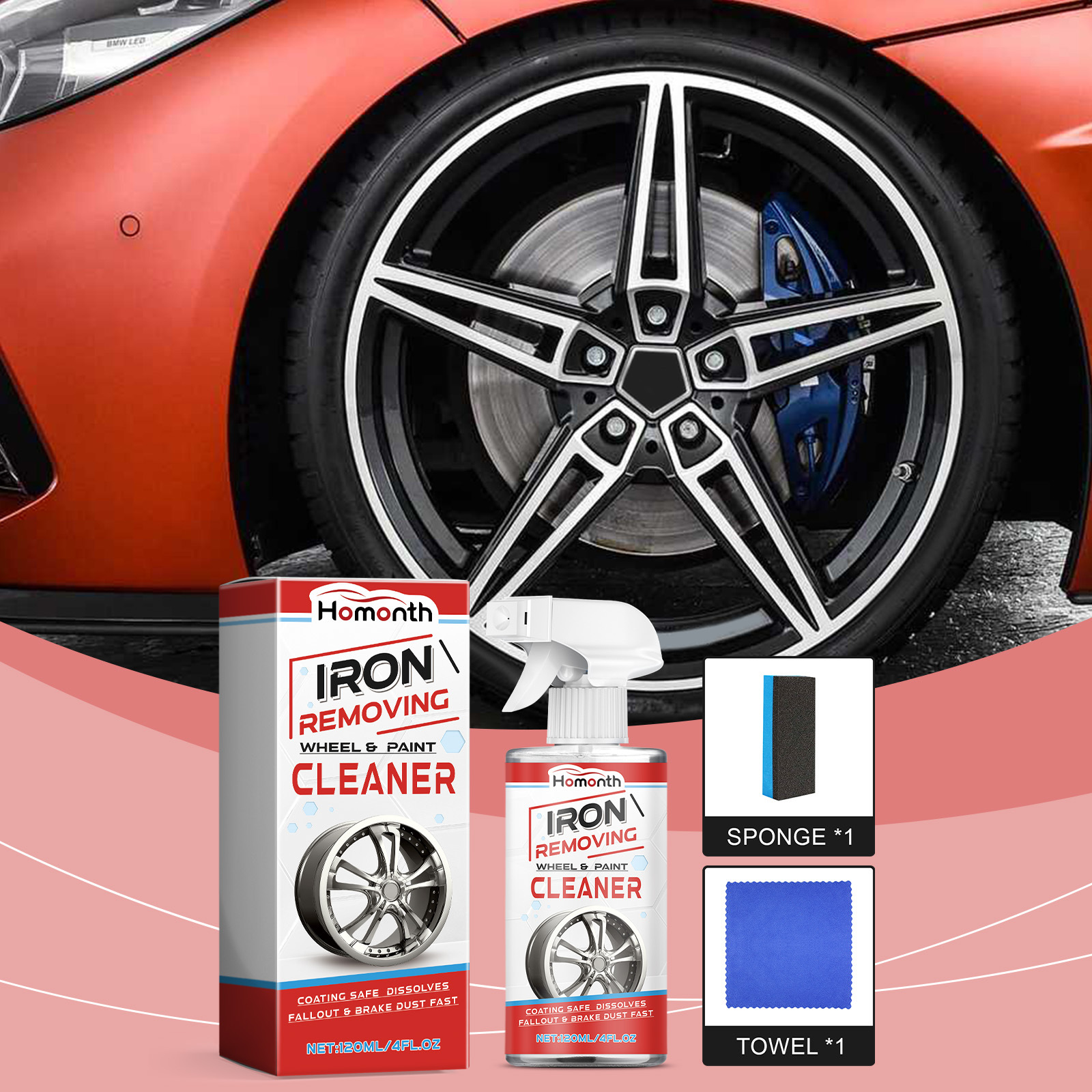 Car Wheel Hub Rust Removing Cleanser