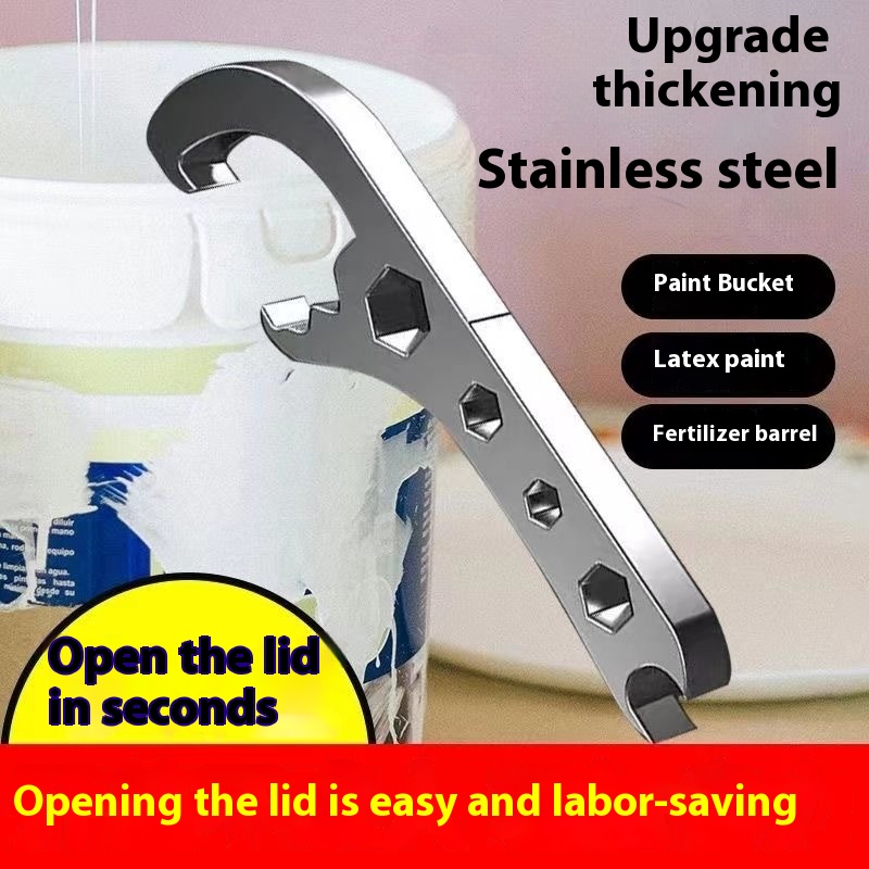 Stainless Steel Carbon Steel Barrel Opener Barrel Wrench Paint Bucket Coating Tank Lid Opener