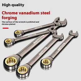 Labor-saving Plum Blossom Dual-purpose Lengthened Open Double-headed Ratchet Wrench