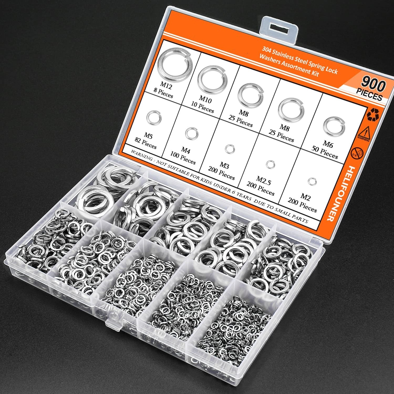 304 Stainless Steel Spring Lock Washer Combination Box