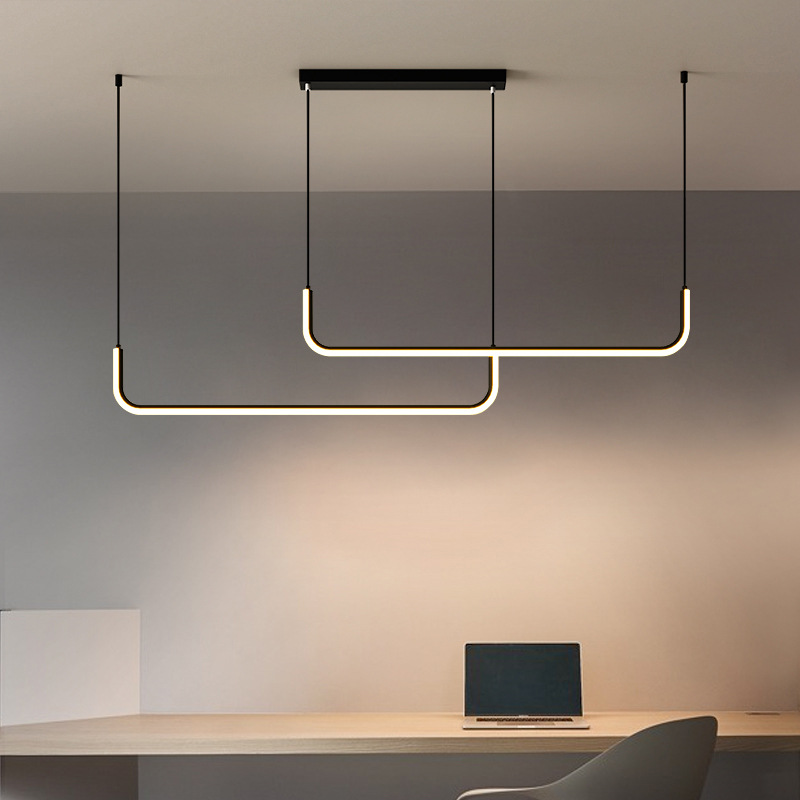 Creative Led Chandelier Minimalist Strip Wide Pressure Lamp