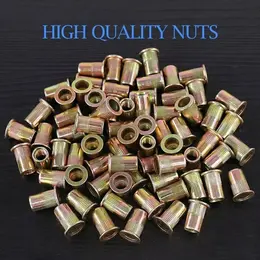 Plated Color Zinc Flat Head Pull Rivet Nut