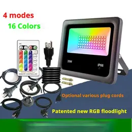 Colorful Remote Control Color Changing Flood Light Floodlight Outdoor Color Projection Light