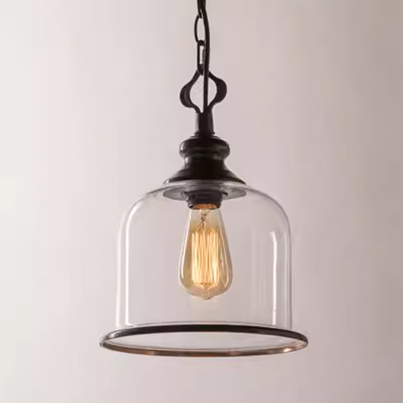 Retro Retro Simple Personality Transparent Glass Chandelier