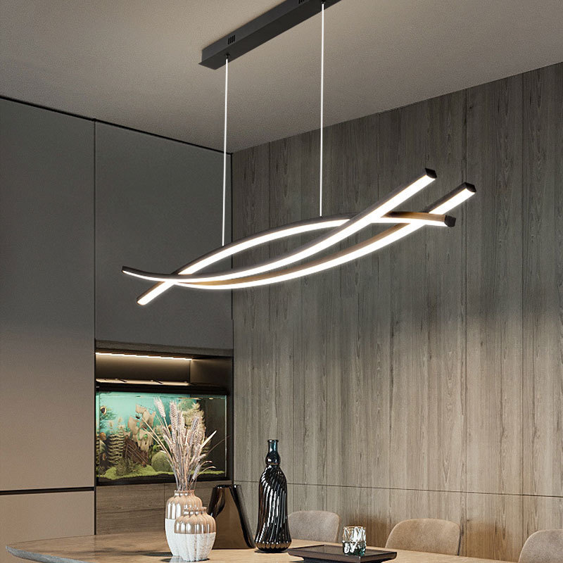 Black Nordic Three Long Chandelier Bar Table