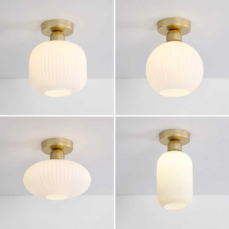 Balcony Ceiling Lamp Glass Household Minimalist Aisle Light