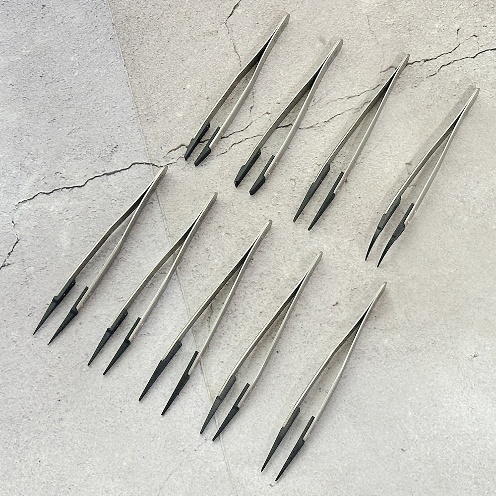 Anti-static Sanding Slender Pointed Non-pressed Edge Hardened High Elastic Tweezers